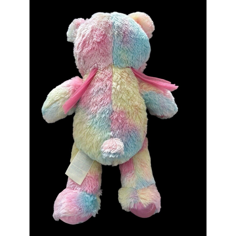 Build a Bear Rainbow Dreams Bear Pastel Plush 16" Wing Fairy Stuffed Animal Soft - Picture 6 of 9